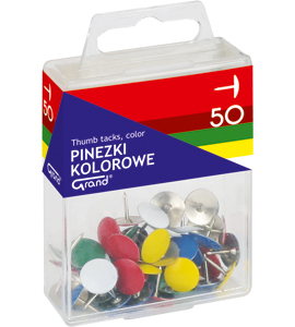 Pinezki kolorowe 50szt. Grand