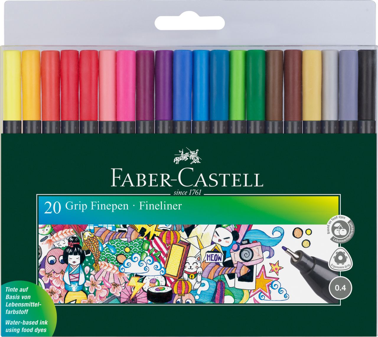 Cienkopis Grip 20 kolorów Faber Castell