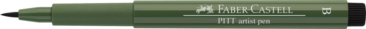 Pisak Pitt Artist Pen Brush Chromium Green Opaque