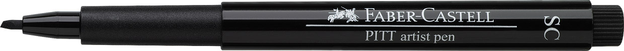 Pisak Pitt Artist Soft Chisel Black