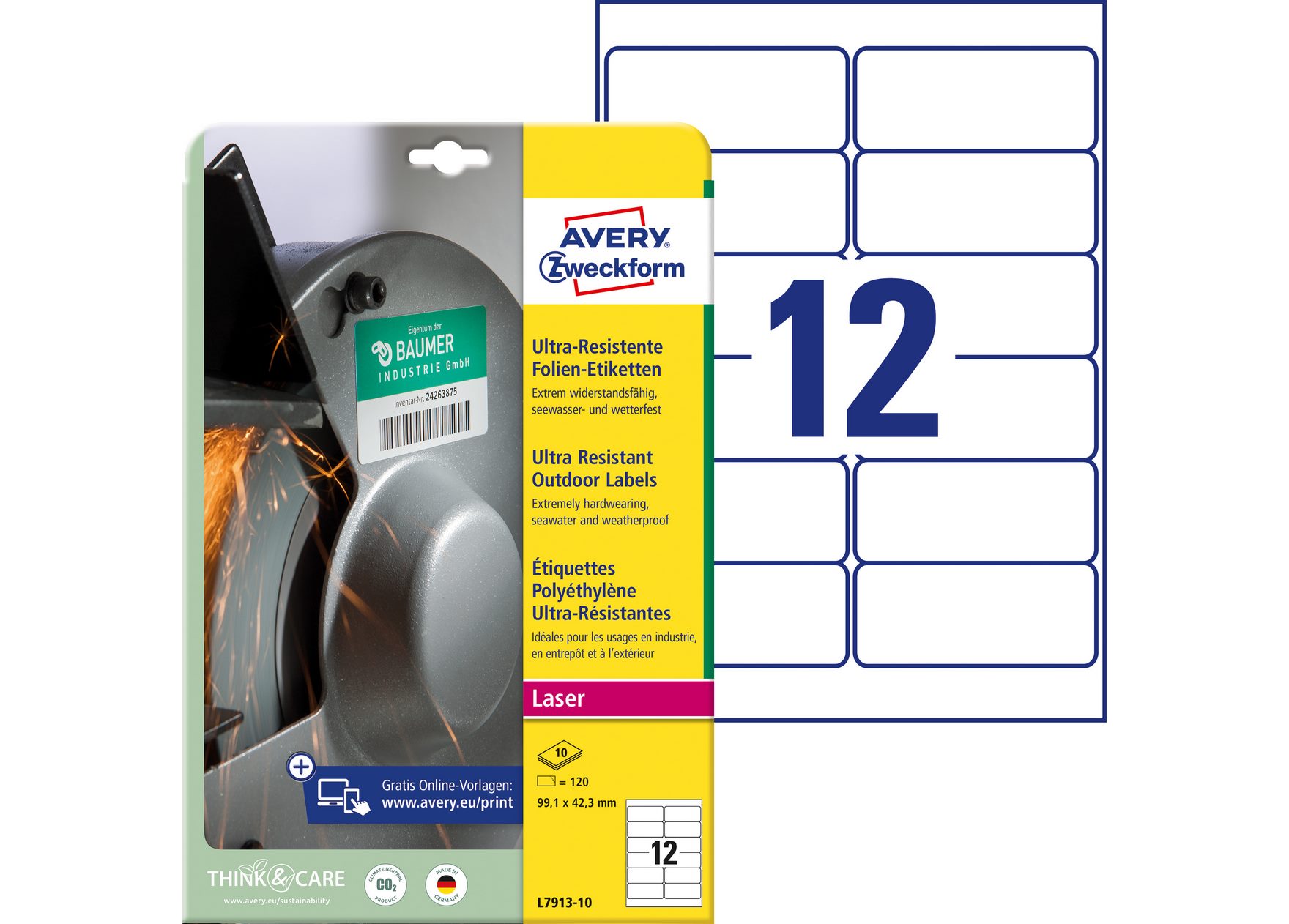 Etykiety polietylenowe ultra resistant 99,1x42,3 mm