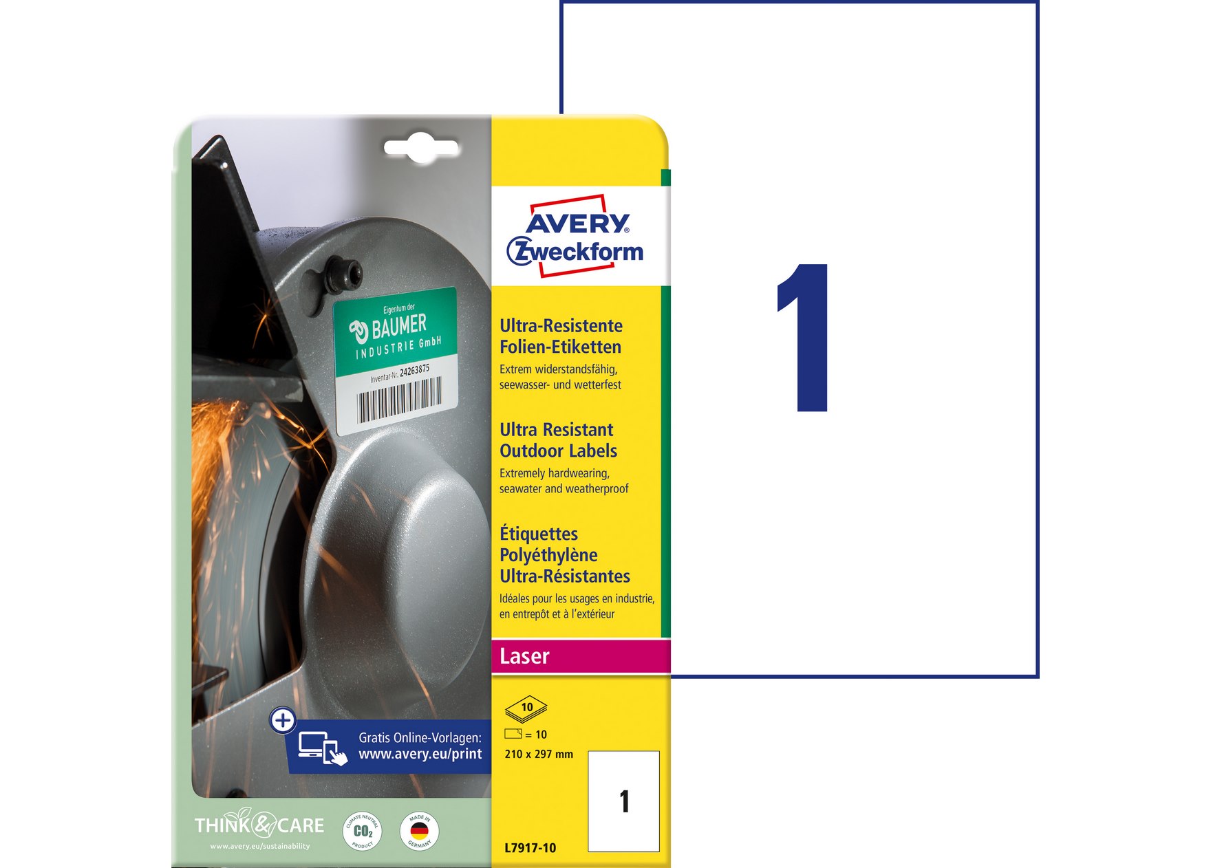 Etykiety polietylenowe ultra resistant 210x297 mm