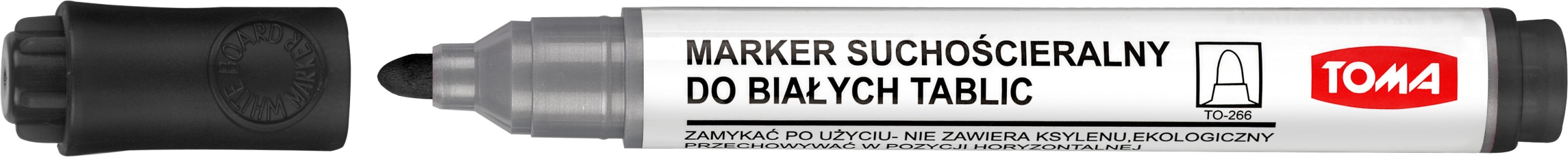 Marker suchościeralny Toma TO-266 okrągły czarny