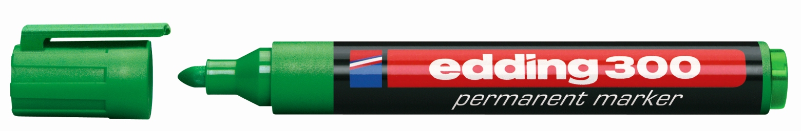 Marker permanentny Edding 300 zielony okrągły