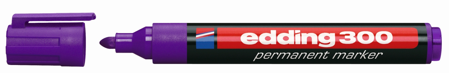 Marker permanentny Edding 300 fiolet okrągły