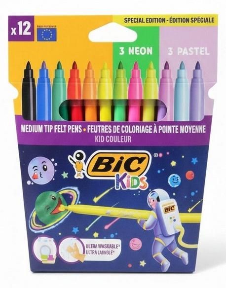 Flamastry Kids Cosmo Kid Couleur 12kol 301696 BIC