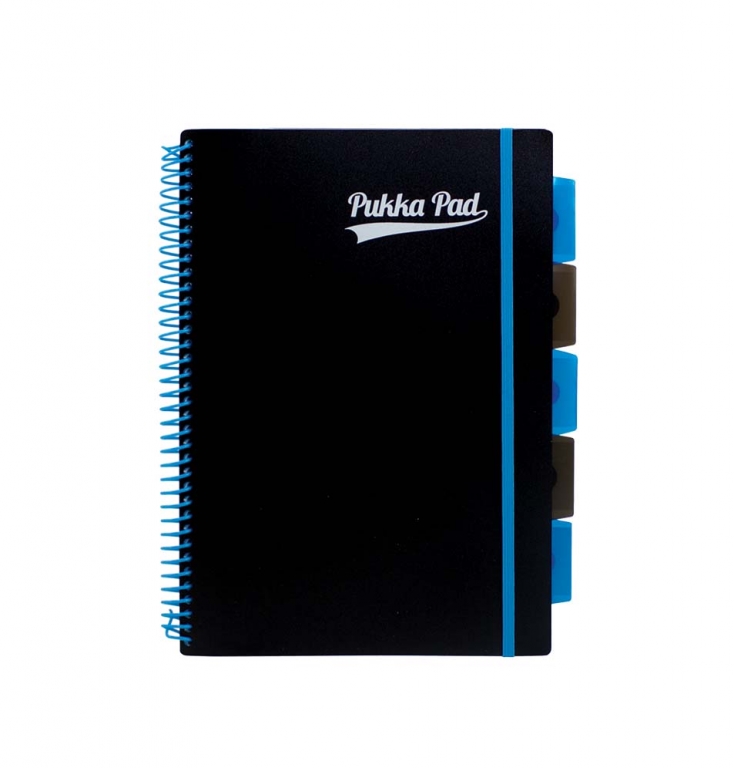 Kołozeszyt A4/100 Project Book PP Neon niebieski Pukka Pad