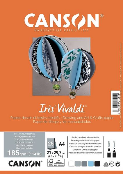 Karton Iris A4 185g 25A - Powietrze C32127S004 Fila