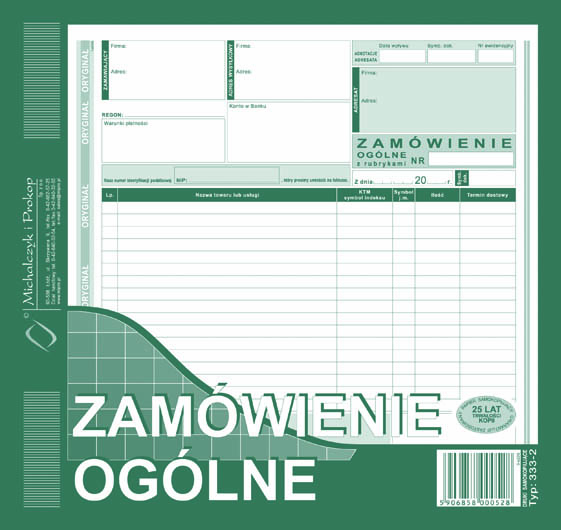 Zamówienie ogólne MiP 333-2 2/3 A4