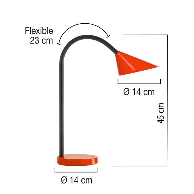 Lampa biurkowa Unilux Sol led czerwony