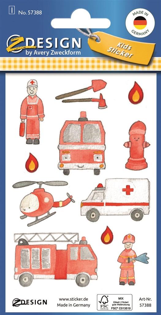 Naklejki Z-Design brokatowe Służby Ratunkowe 57388 Avery