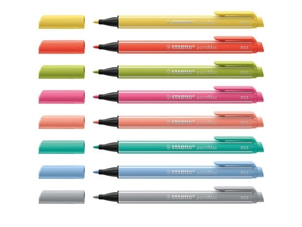 Cienkopis pointMax Stabilo pastel 0,8 M 8szt.