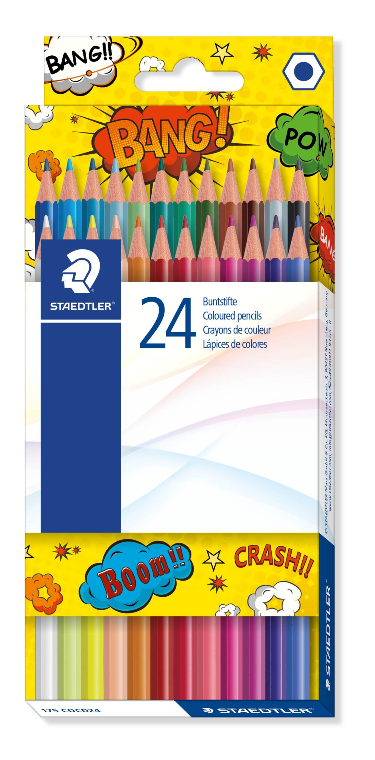 Kredki sześciokątne Comic Staedtler 24 kolory