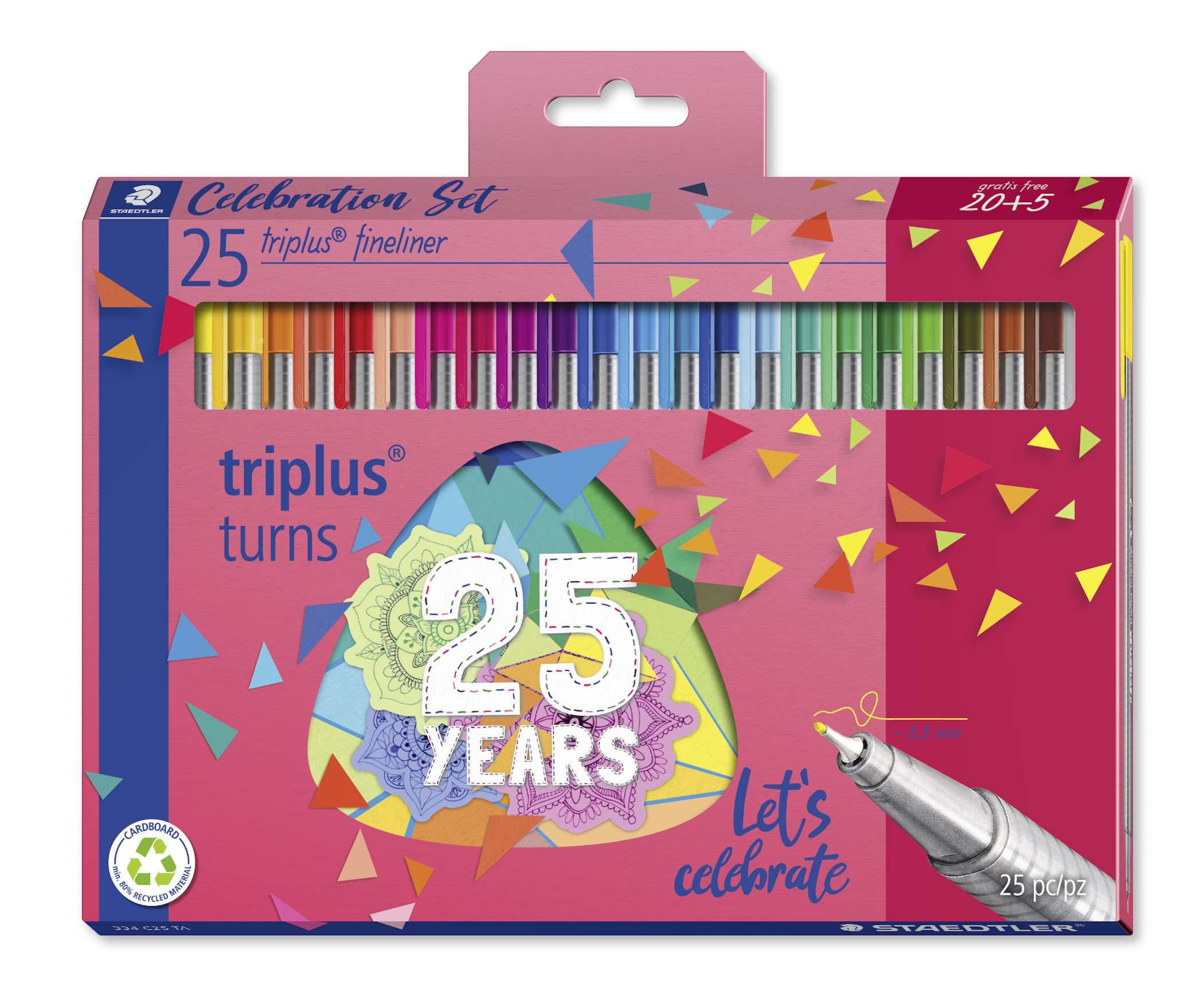 Cienkopis Triplus 0,3mm 25 kol. (20+5 gratis) S 334 C25 TA Staedtler