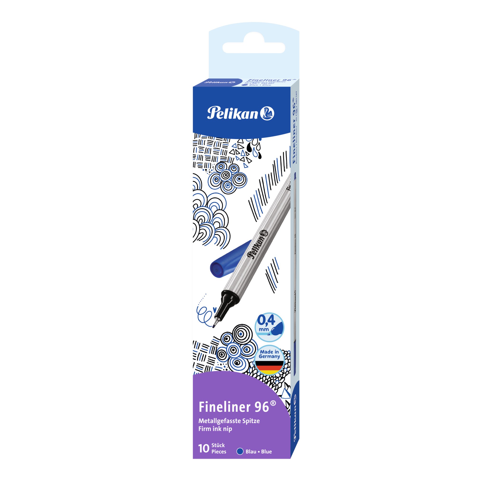 Cienkopis Pelikan 0,4mm niebieski
