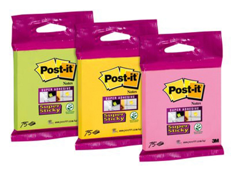 Karteczki samoprzylepne Post-it ® 6820-SS3 76x76mm 75 kartek mix kolor 7100172224