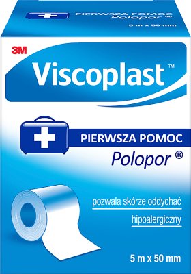 Plaster bez opatrunku Viscoplast Polopor 5m x 50mm 1szt 7100224980