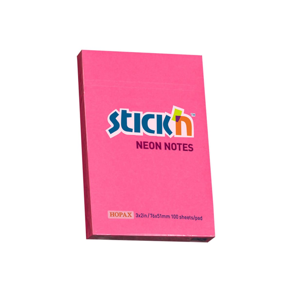 Notes samoprzylepny 76x51mm c. różowy neon 21161 Stick"n