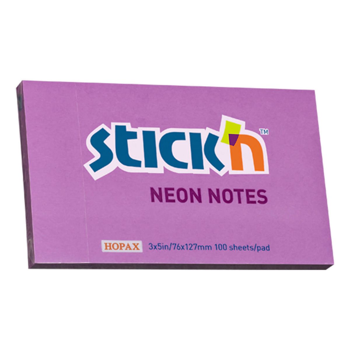 Notes samoprzylepny 127x76 (100k). neonowy fioletowy Stick"N