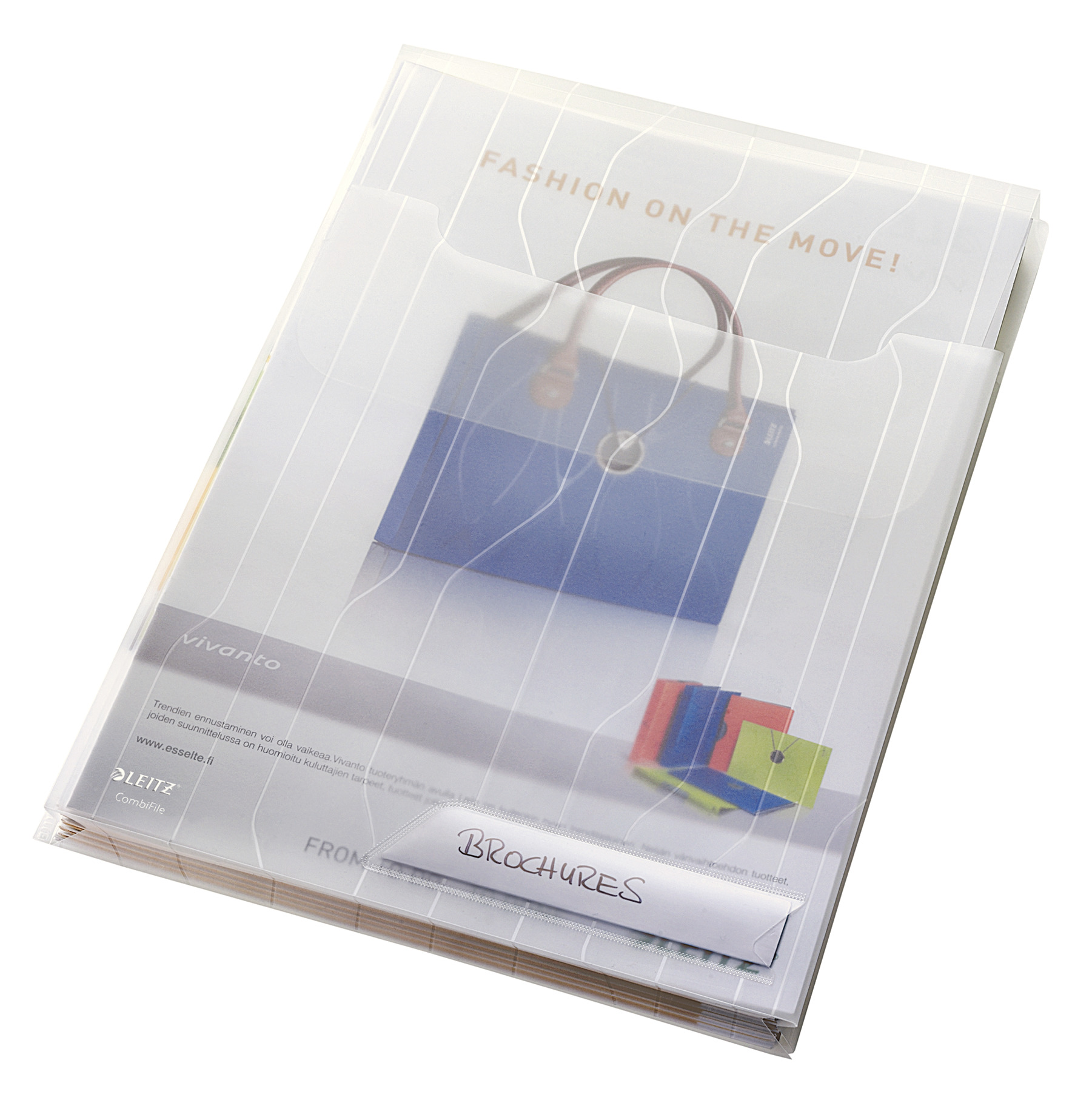 Folder ofertowy poszerzany Leitz CombiFile A4/3szt przezroczysty 200mic