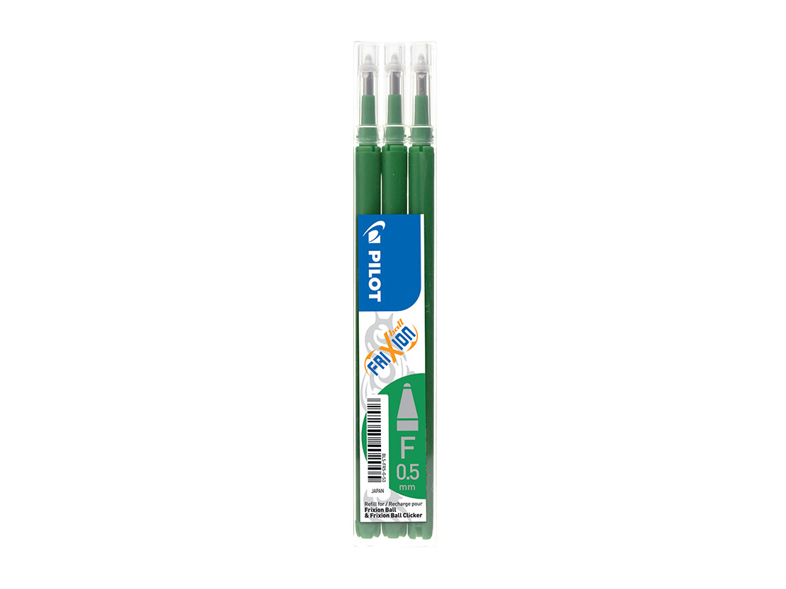 Wkład Frixion Clicker wymazywalny 0,5mm zielony 3szt. Pilot