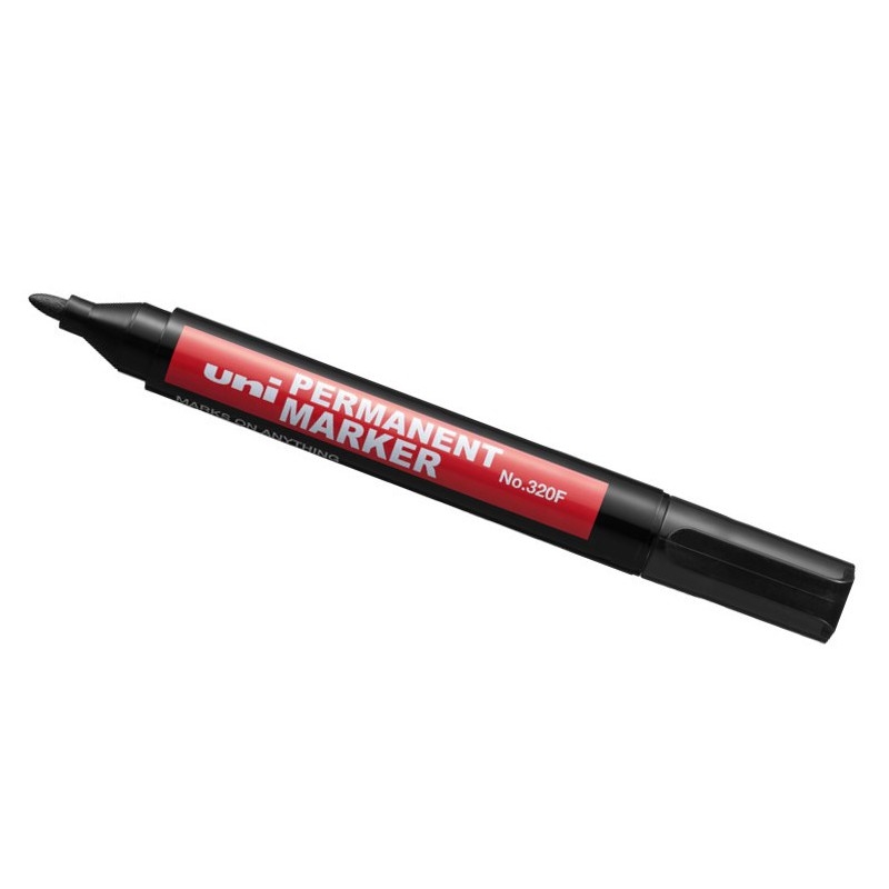 Marker perm. 320F okr. czarny UNI