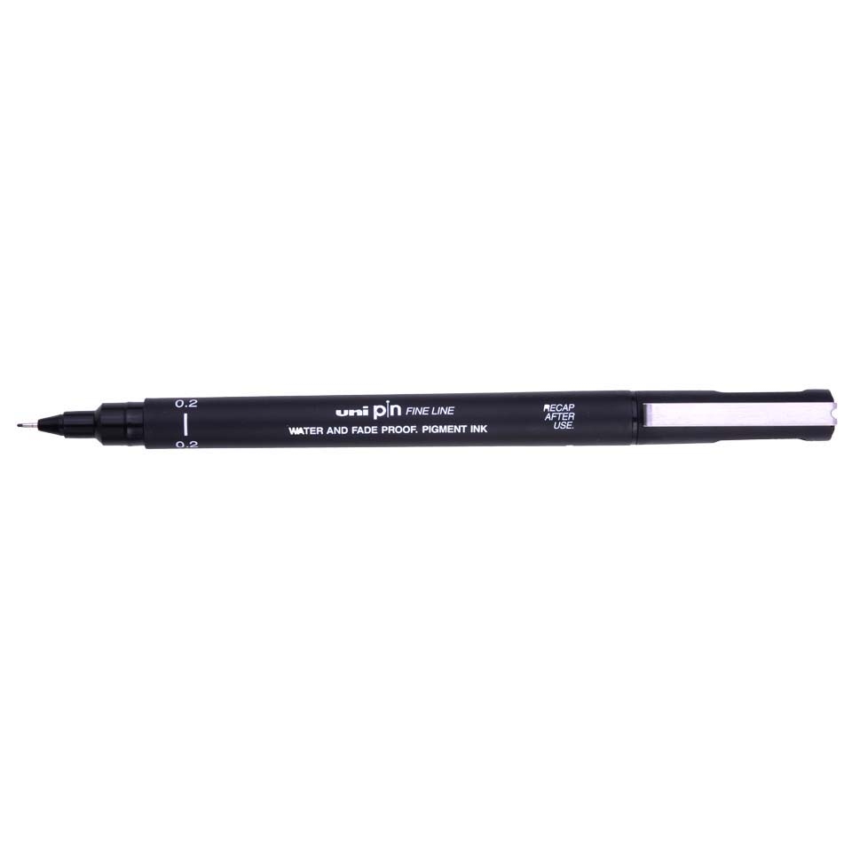 Cienkopis kreślarski Uni 0,2mm czarny