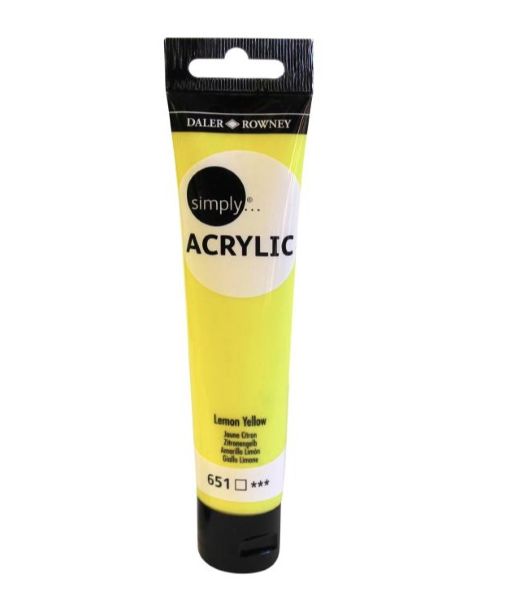 Farba akryl. Simply Acrylic 75ml lemon yellow 126975651 FILA