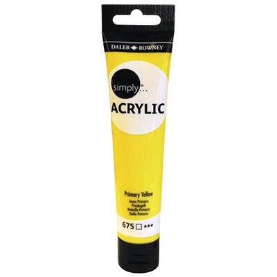 Farba akrylowa Simply Acrylic 75ml primy yellow 126975675 FILA