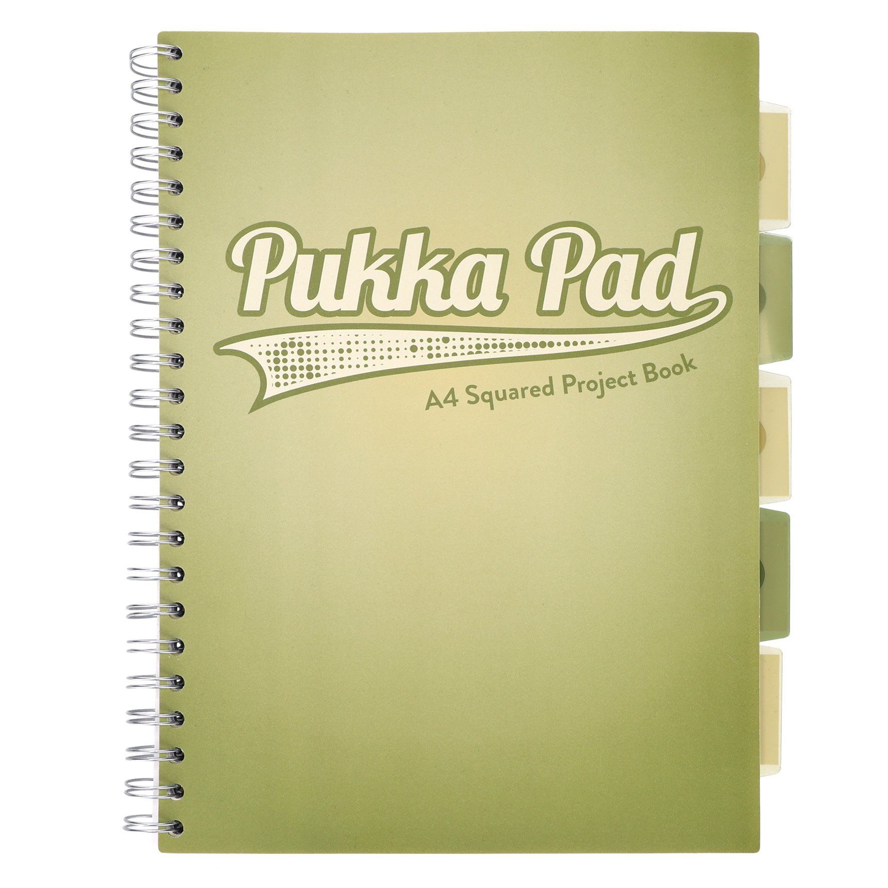 Kołozeszyt A4/100k. kr Project Book Olive Green 80g Pukka Pad