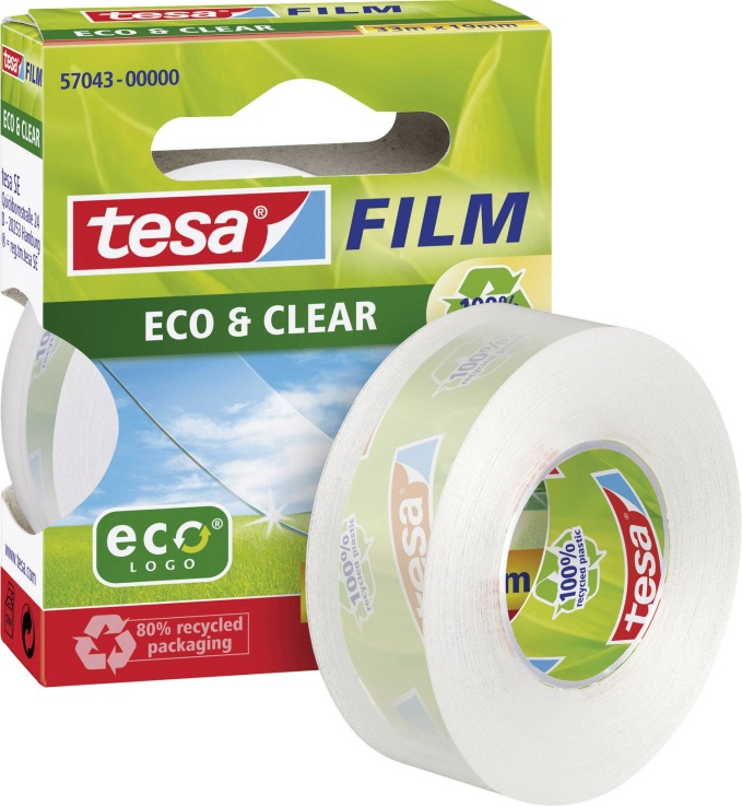 Taśma biurowa TesaFilm Eco&Clear 19mmx33m