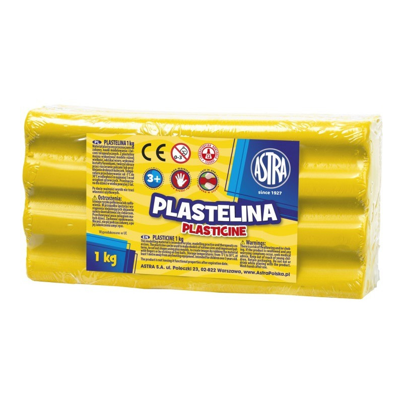 Plastelina Astra 1 kg żółta