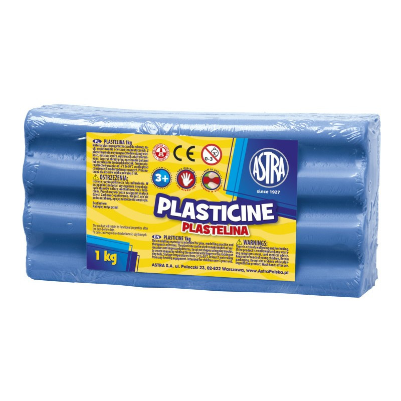 Plastelina Astra 1 kg niebieska