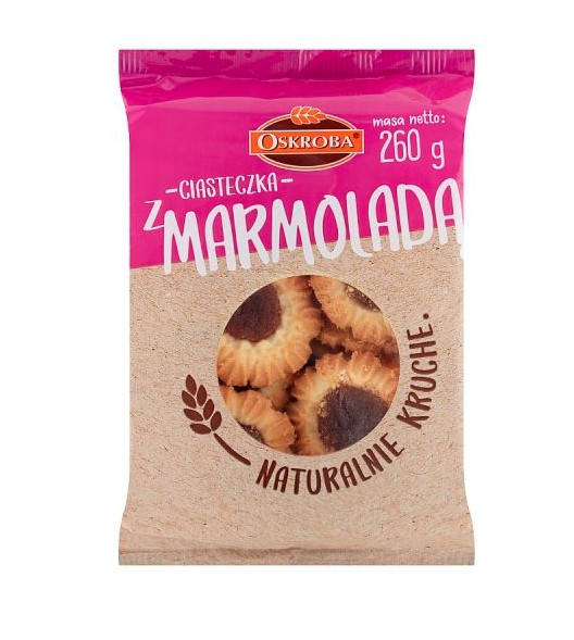 Ciastka kruche z marmoladą 260g OSKROBA