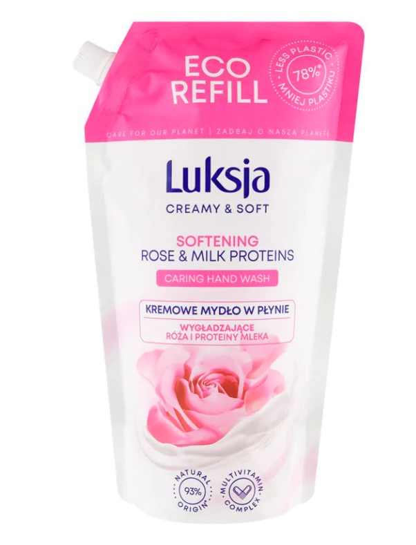 Mydło w płynie 900ml Rose Luksja - zapas