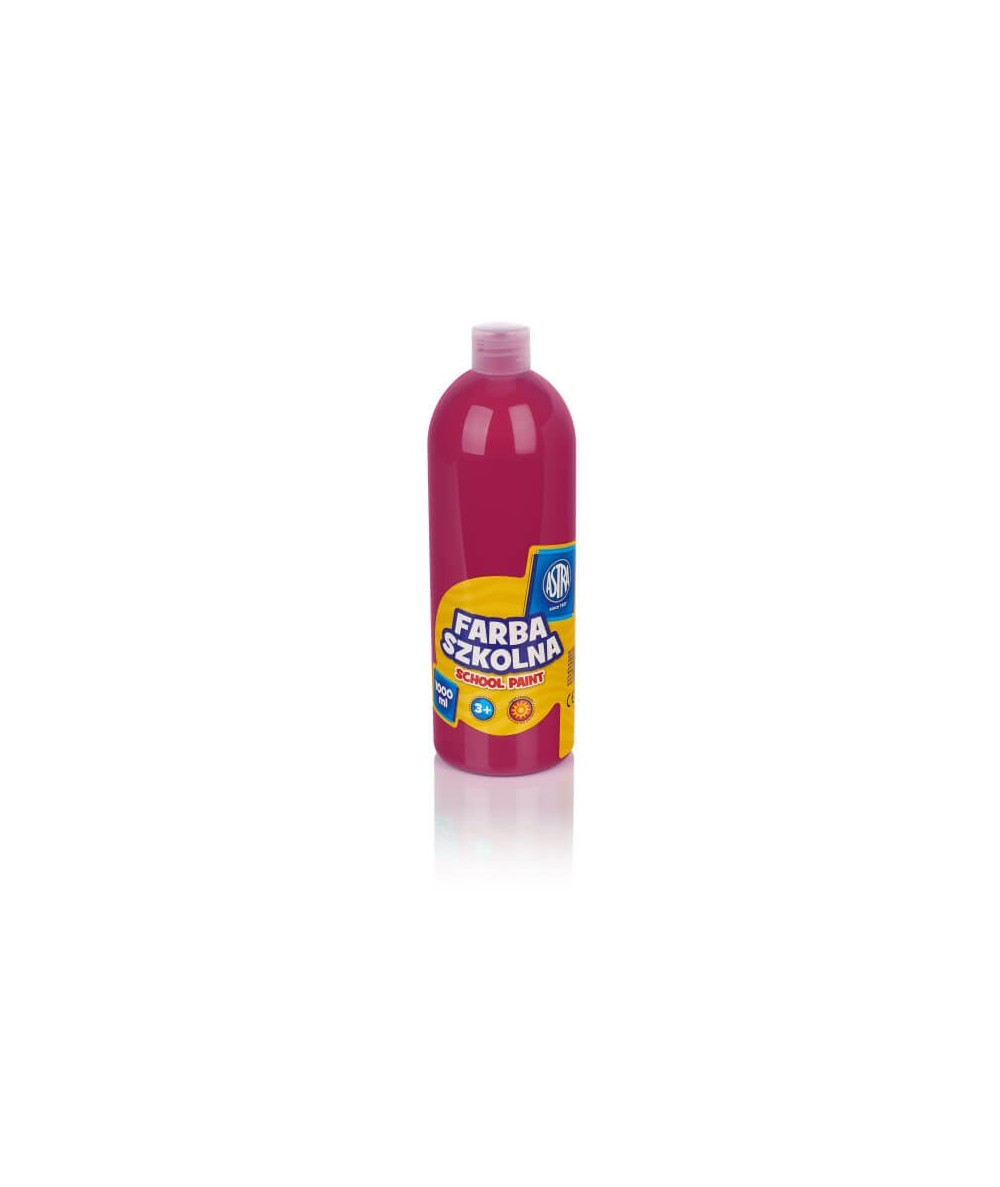 Farba szkolna Astra 1000 ml różowa