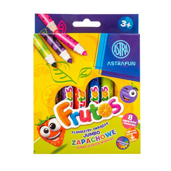 Pisaki 8kol. zapachowe jumbo Astrafun Frutos 314024002