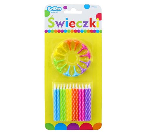 Świeczki urodzinowe Spiralny wzór 24/12 6,0cm GoDan