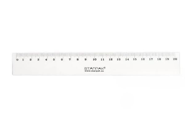 Linijka plast. 20cm 283238 Starpak