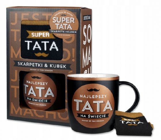Zestaw Kubek + skarpety Macho - Tata Pan Dragon