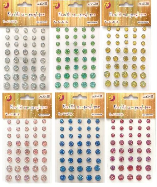 Dżety  kryształki sp JET-7111 kwiatki mix wielkości blister 9,5x13cm ALIGA