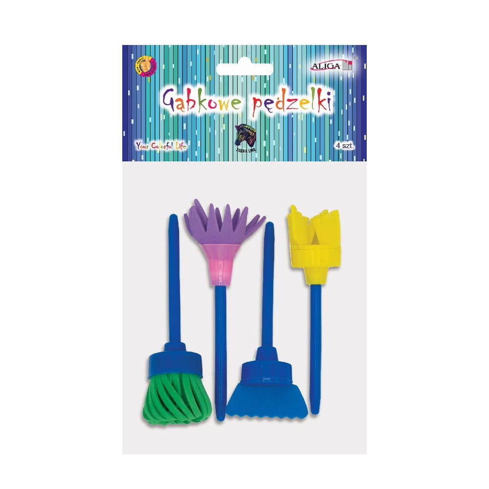 Pędzelki gąbkowe PG-2505 rozm 40mm dł.11 cm (4) Aliga