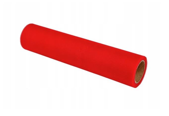 Tiul w rolce 24cmx10m TIUL-101 czerwony Aliga