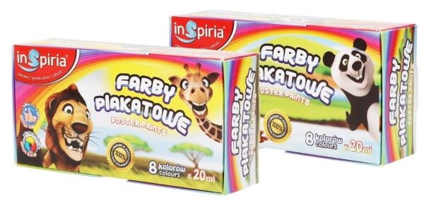 Farby plakat. 20ml 8 kol Inspiria