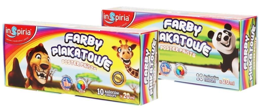 Farby plakat. 20ml 10 kol Inspiria Schemat