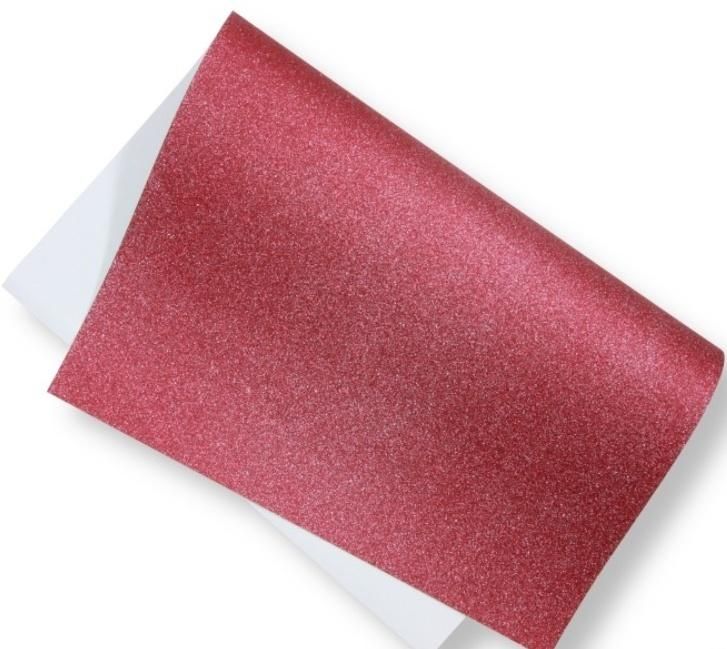 Brystol / Karton brokatowy 40x60cm 200g czerwony (5) Polsirhurt