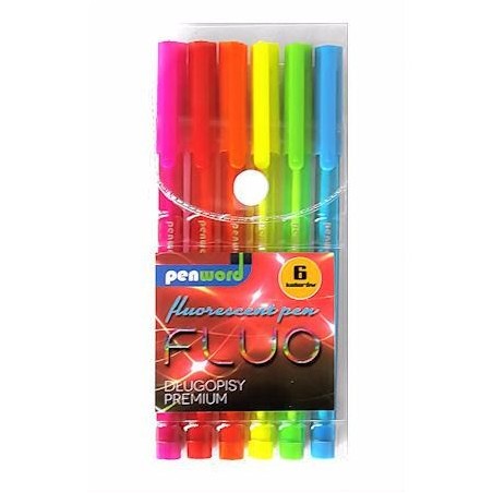 DŁUGOPIS 607 -6kol FLUO Polsihurt
