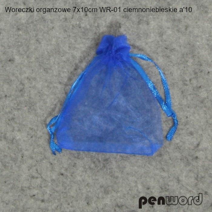 Woreczki organzowe 7x10cm WR01 Ciemnoniebieskie (10) Polsirhurt