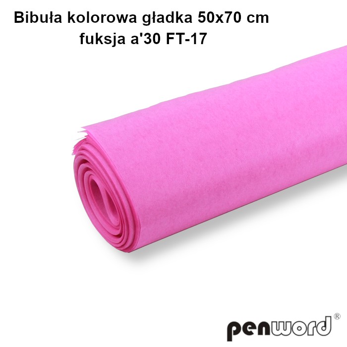 Bibuła gładka 50x70cm Fuksja FT-17 (30) Polsirhurt