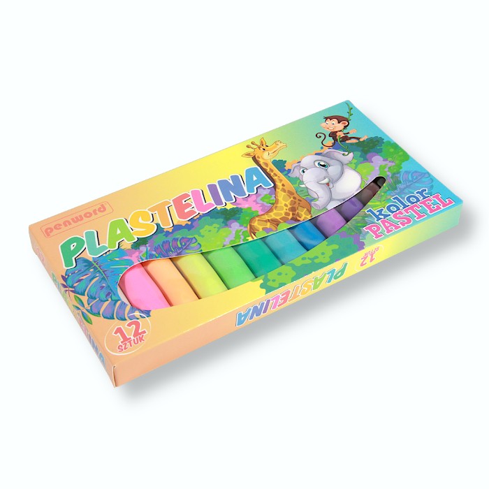 Plastelina 12kol pastelowa Polsirhurt